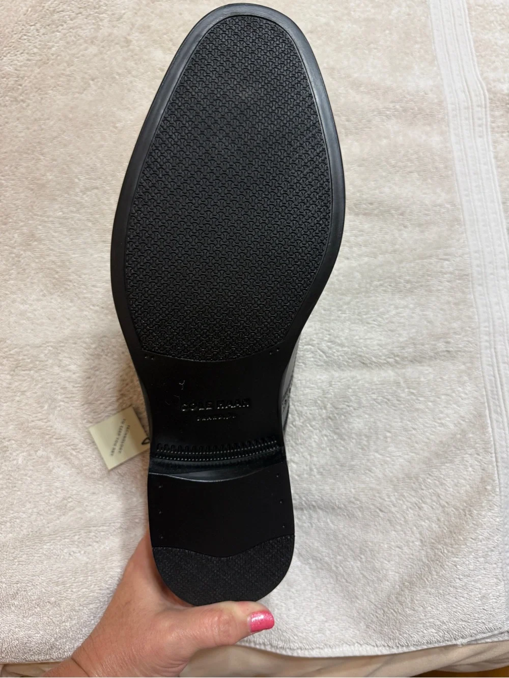 Cole Haan Black Leather Wingtip Derby